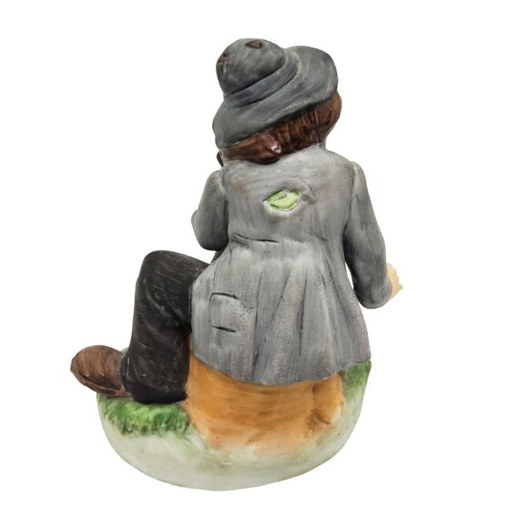 vintage rare flambro signed emmett kelly j "clown" with golf club and squirrell - Picture 4 of 5